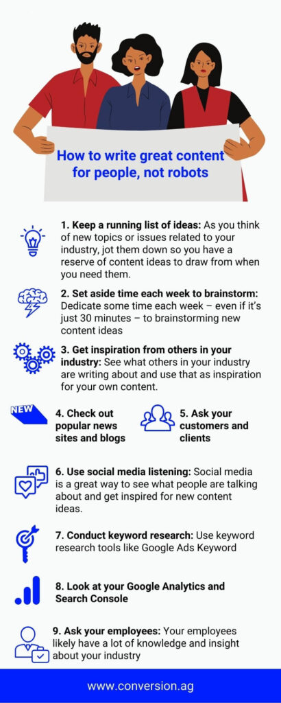 Infographic: How to write great content for peopl